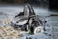 Rechargeable headlamp Headlight Alu ZOOM T6 CREE LED afterglow 800m